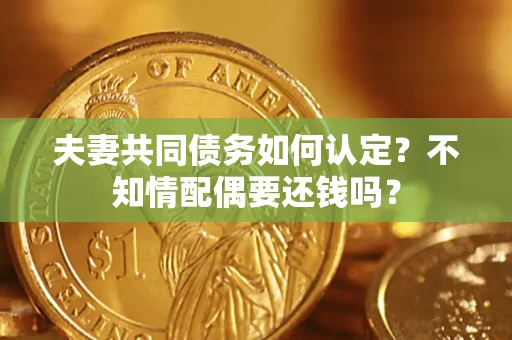 北京夫妻共同债务如何认定？不知情配偶要还钱吗？