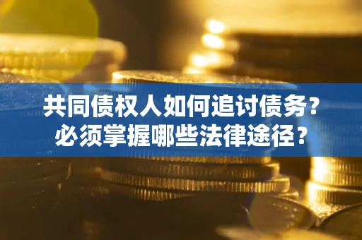 北京共同债权人如何追讨债务？必须掌握哪些法律途径？