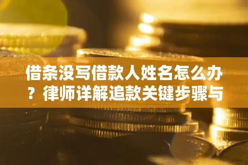北京借条没写借款人姓名怎么办？律师详解追款关键步骤与证据链构建
