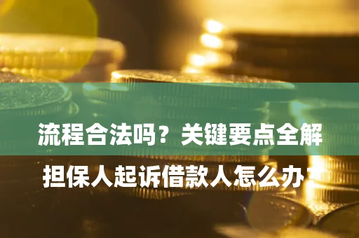 北京

担保人起诉借款人怎么办？流程合法吗？关键要点全解析